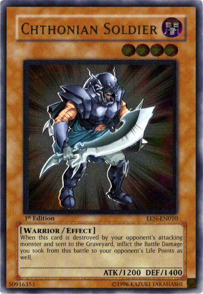 Chthonian Soldier [EEN-EN010] Ultimate Rare | Mega City Incorporated