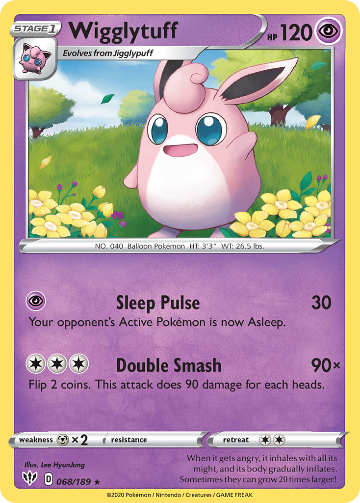 Wigglytuff (068/189) [Sword & Shield: Darkness Ablaze] | Mega City Incorporated
