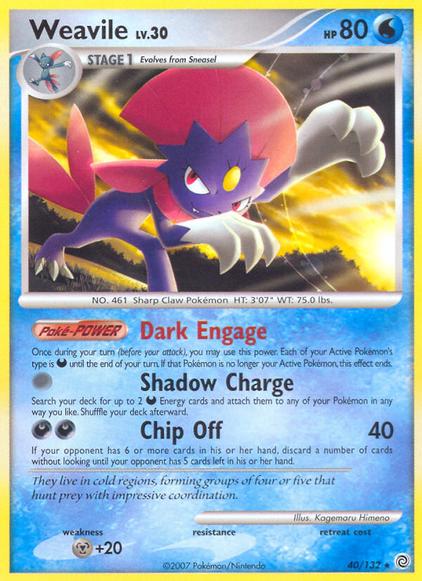 Weavile (40/132) [Diamond & Pearl: Secret Wonders] | Mega City Incorporated