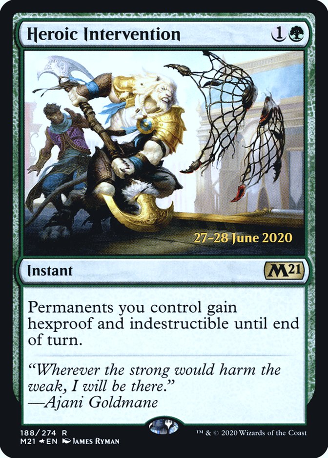 Heroic Intervention  [Core Set 2021 Prerelease Promos] | Mega City Incorporated