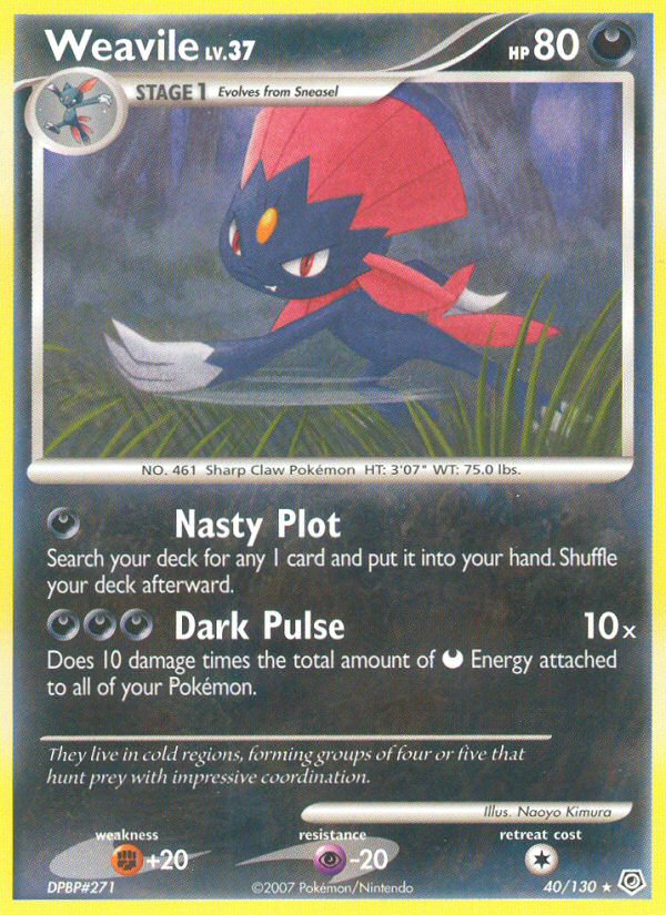 Weavile (40/130) [Diamond & Pearl: Base Set] | Mega City Incorporated