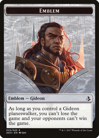 Emblem - Gideon of the Trials [Amonkhet Tokens] | Mega City Incorporated