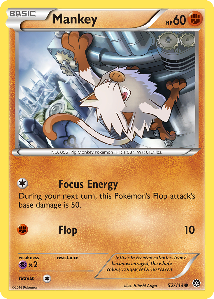 Mankey (52/114) [XY: Steam Siege] | Mega City Incorporated