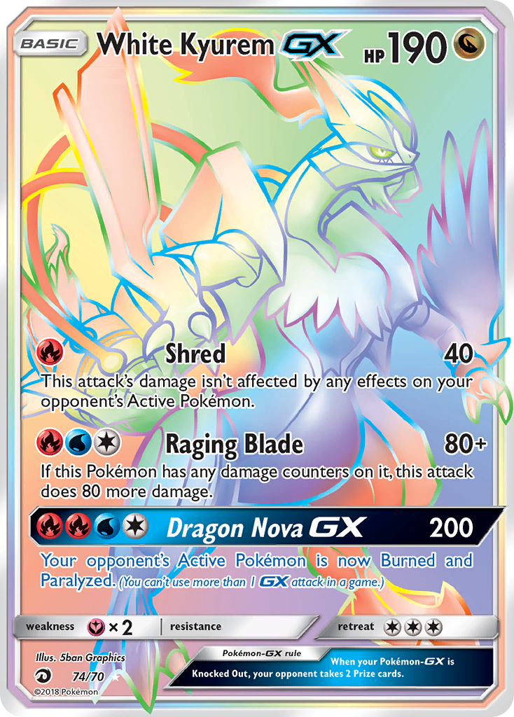 White Kyurem GX (74/70) [Sun & Moon: Dragon Majesty] | Mega City Incorporated