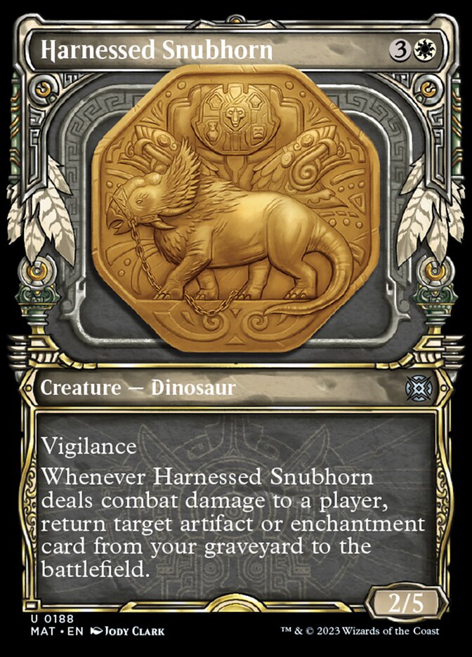 Harnessed Snubhorn (Showcase Halo Foil) [March of the Machine: The Aftermath] | Mega City Incorporated