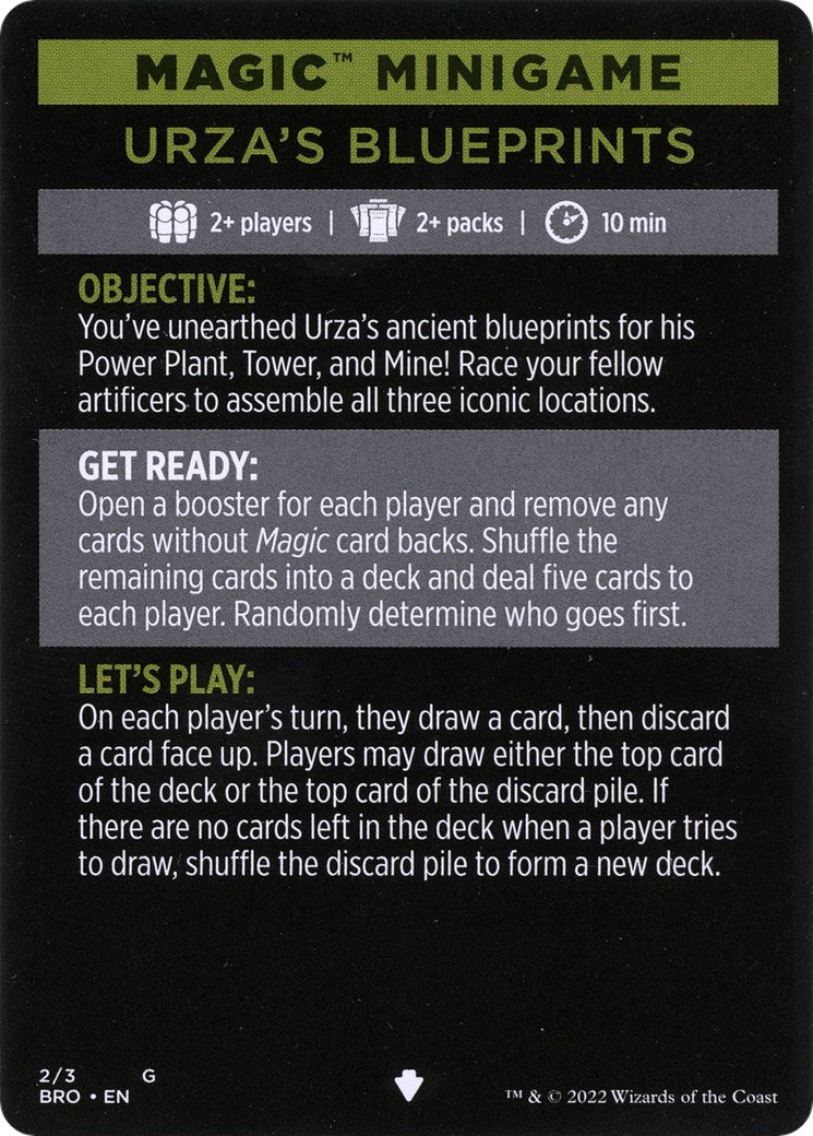 Urza's Blueprints (Magic Minigame) [The Brothers' War Minigame] | Mega City Incorporated