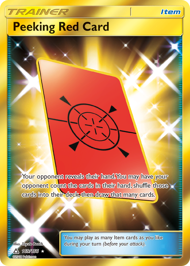 Peeking Red Card (169/156) [Sun & Moon: Ultra Prism] | Mega City Incorporated