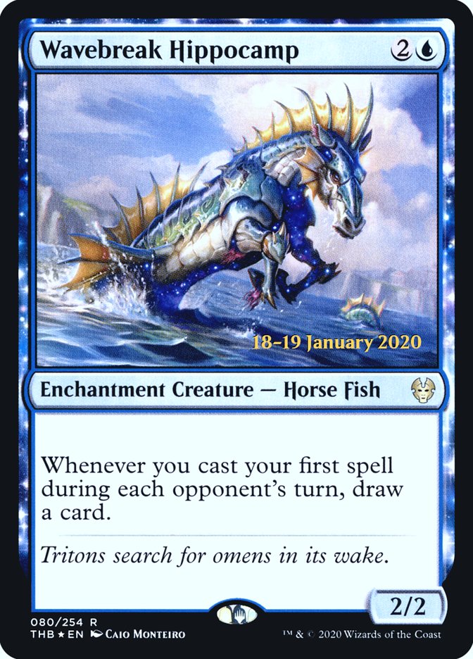 Wavebreak Hippocamp [Theros Beyond Death Prerelease Promos] | Mega City Incorporated