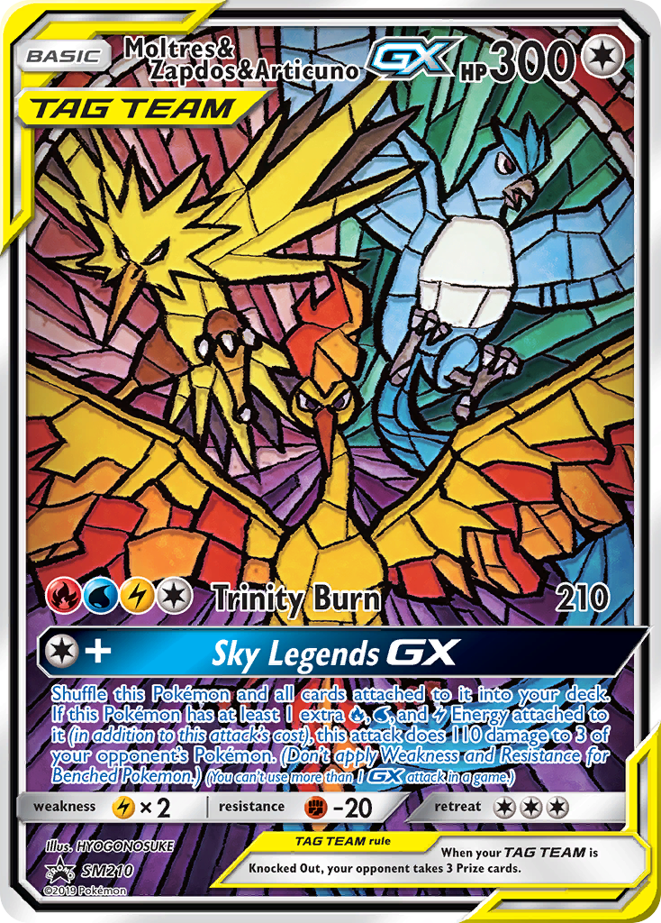 Moltres & Zapdos & Articuno GX (SM210) [Sun & Moon: Black Star Promos] | Mega City Incorporated