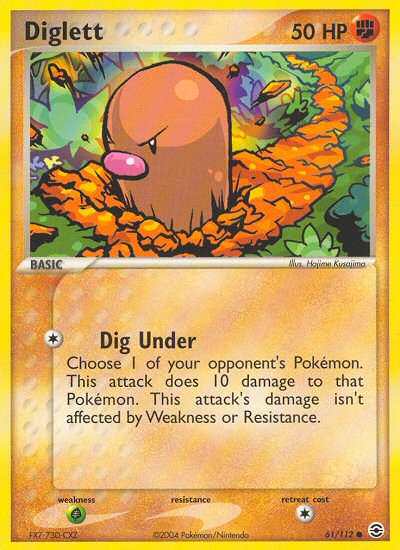 Diglett (61/112) [EX: FireRed & LeafGreen] | Mega City Incorporated