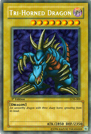 Tri-Horned Dragon [LOB-000] Secret Rare | Mega City Incorporated