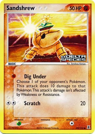 Sandshrew (82/113) (Stamped) [EX: Delta Species] | Mega City Incorporated