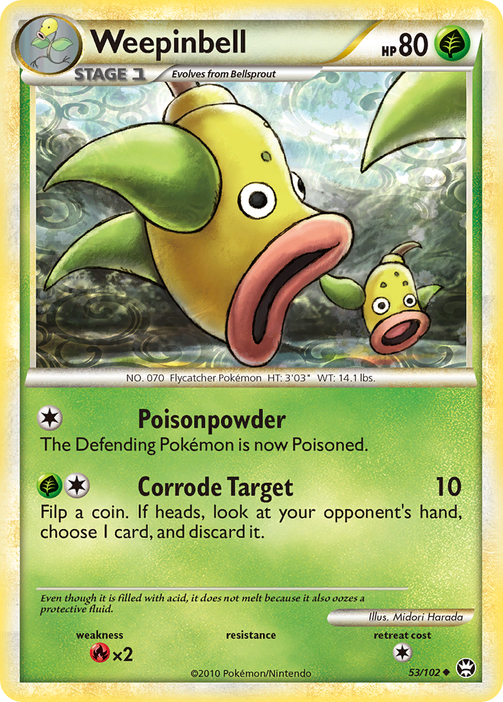 Weepinbell (53/102) [HeartGold & SoulSilver: Triumphant] | Mega City Incorporated