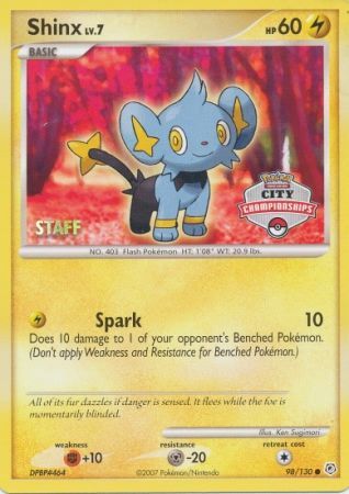 Shinx (98/130) (Staff City Championships Promo) [Nintendo: Black Star Promos] | Mega City Incorporated