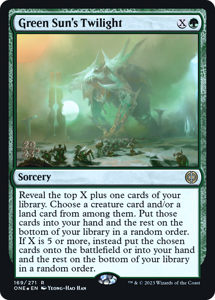 Green Sun's Twilight [Phyrexia: All Will Be One Prerelease Promos] | Mega City Incorporated