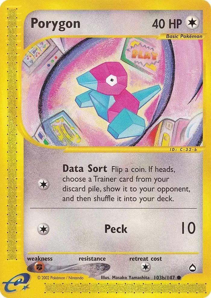 Porygon (103b/147) [Aquapolis] | Mega City Incorporated