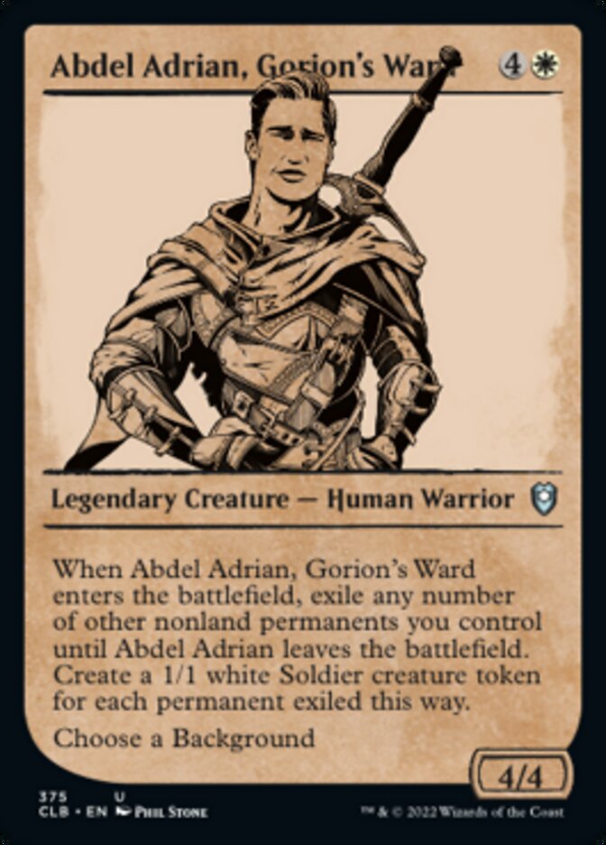 Abdel Adrian, Gorion's Ward (Showcase) [Commander Legends: Battle for Baldur's Gate] | Mega City Incorporated