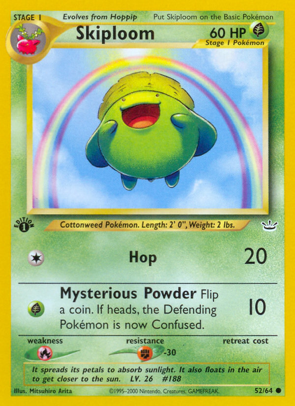 Skiploom (52/64) [Neo Revelation 1st Edition] | Mega City Incorporated