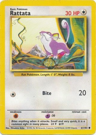 Rattata (61/102) [Base Set Unlimited] | Mega City Incorporated