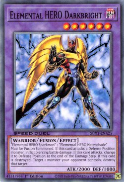 Elemental HERO Darkbright [SGX1-ENA25] Common | Mega City Incorporated