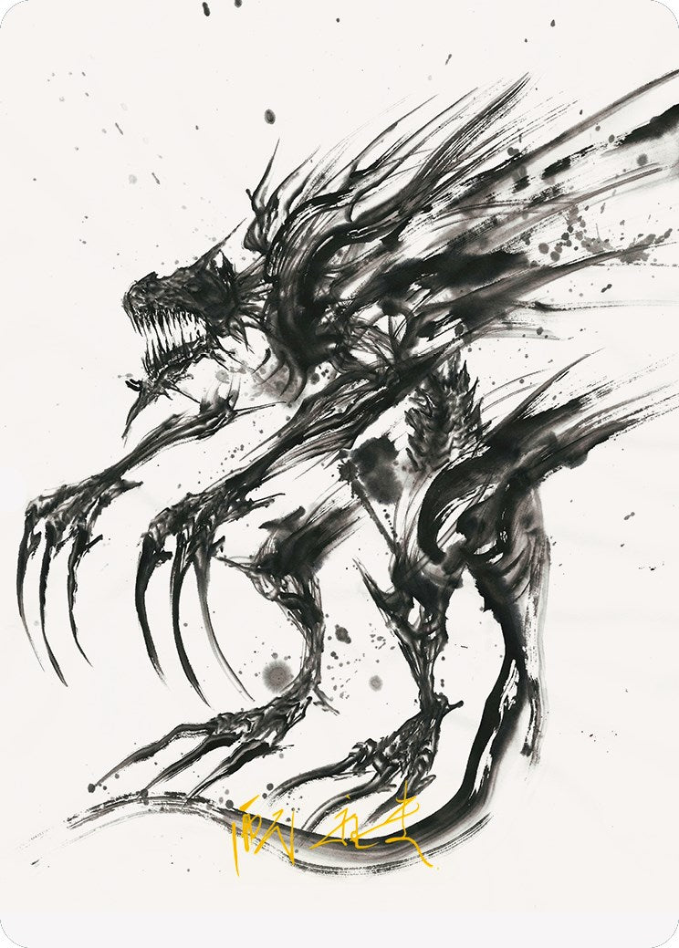 Phyrexian Obliterator Art Card (Gold-Stamped Signature) [Phyrexia: All Will Be One Art Series] | Mega City Incorporated