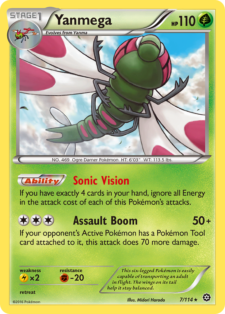 Yanmega (7/114) [XY: Steam Siege] | Mega City Incorporated