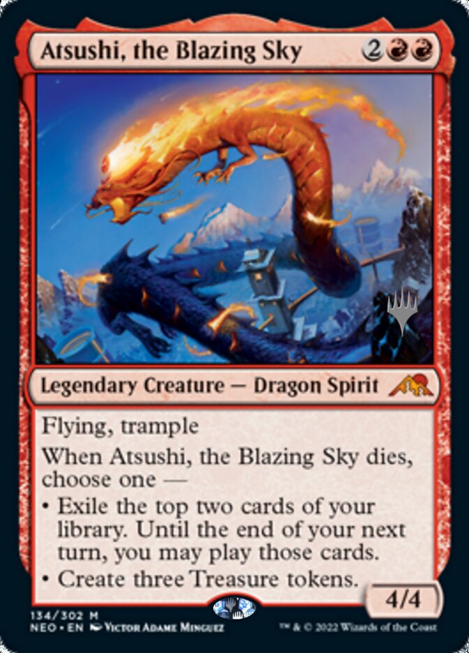 Atsushi, the Blazing Sky (Promo Pack) [Kamigawa: Neon Dynasty Promos] | Mega City Incorporated