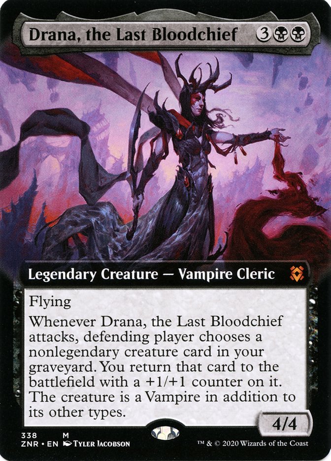 Drana, the Last Bloodchief (Extended Art) [Zendikar Rising] | Mega City Incorporated