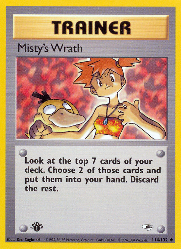 Misty's Wrath (114/132) [Gym Heroes 1st Edition] | Mega City Incorporated