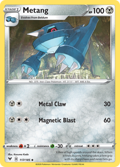 Metang (117/185) [Sword & Shield: Vivid Voltage] | Mega City Incorporated