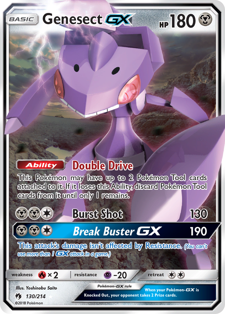 Genesect GX (130/214) [Sun & Moon: Lost Thunder] | Mega City Incorporated