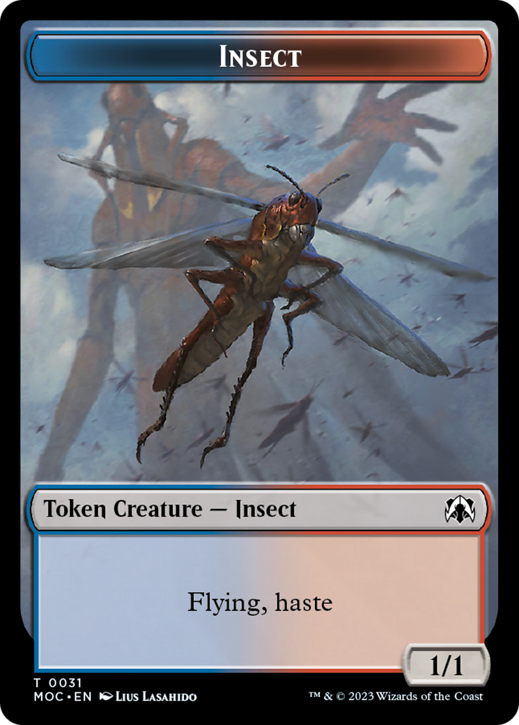 Soldier // Insect Double-Sided Token [March of the Machine Commander Tokens] | Mega City Incorporated