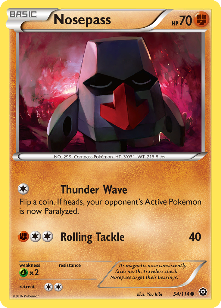 Nosepass (54/114) [XY: Steam Siege] | Mega City Incorporated