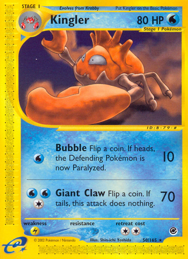 Kingler (50/165) [Expedition: Base Set] | Mega City Incorporated