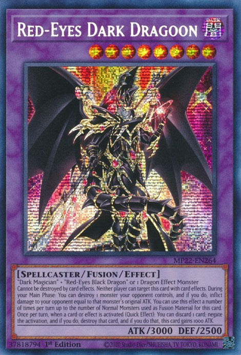 Red-Eyes Dark Dragoon [MP22-EN264] Prismatic Secret Rare | Mega City Incorporated