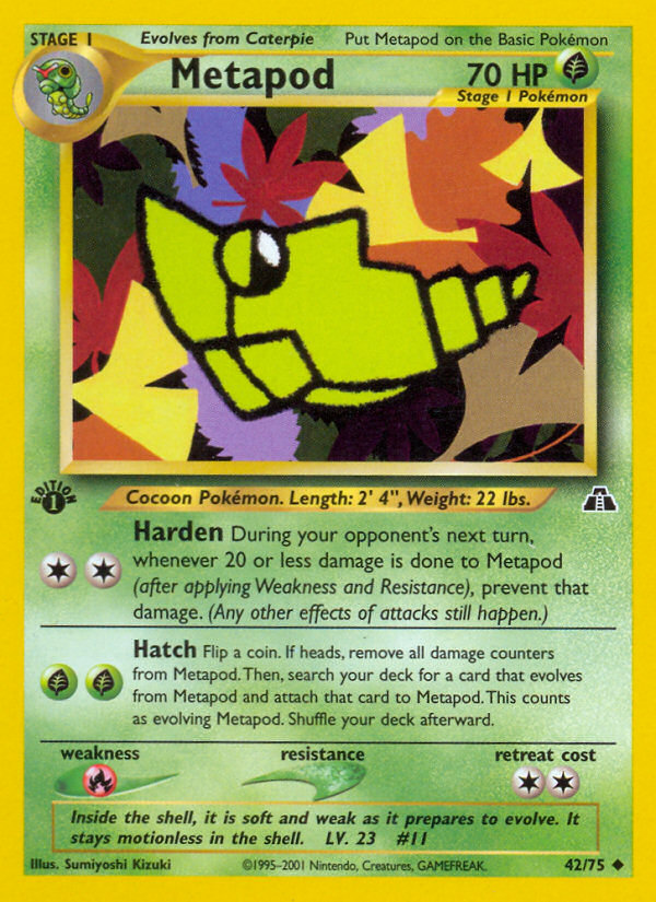 Metapod (42/75) [Neo Discovery 1st Edition] | Mega City Incorporated