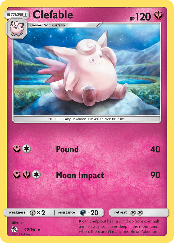 Clefable (40/68) [Sun & Moon: Hidden Fates] | Mega City Incorporated