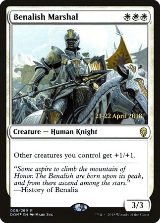 Benalish Marshal [Dominaria Promos] | Mega City Incorporated