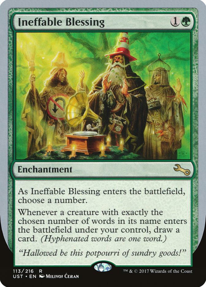 Ineffable Blessing ("choose a number") [Unstable] | Mega City Incorporated