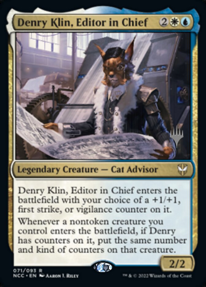 Denry Klin, Editor in Chief (Promo Pack) [Streets of New Capenna Commander Promos] | Mega City Incorporated