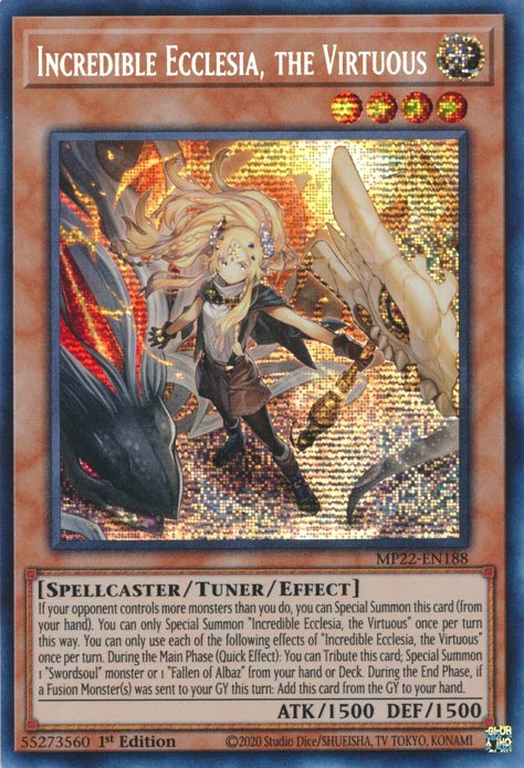 Incredible Ecclesia, the Virtuous [MP22-EN188] Prismatic Secret Rare | Mega City Incorporated