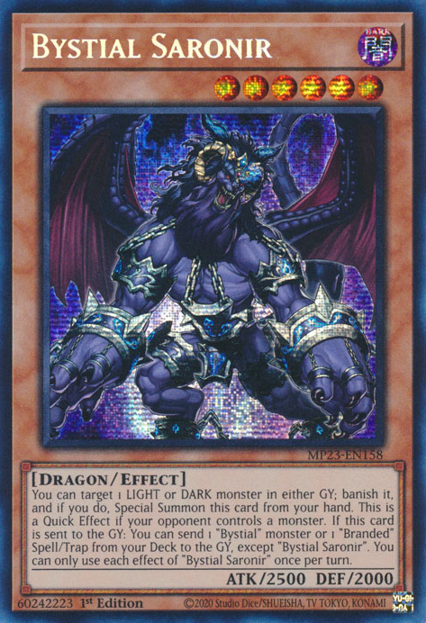 Bystial Saronir [MP23-EN158] Prismatic Secret Rare | Mega City Incorporated