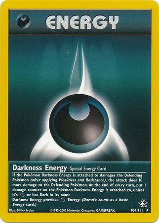 Darkness Energy (104/111) [Neo Genesis Unlimited] | Mega City Incorporated