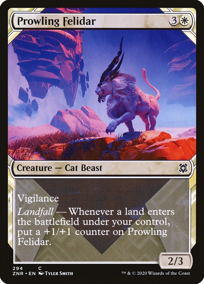 Prowling Felidar (Showcase) [Zendikar Rising] | Mega City Incorporated