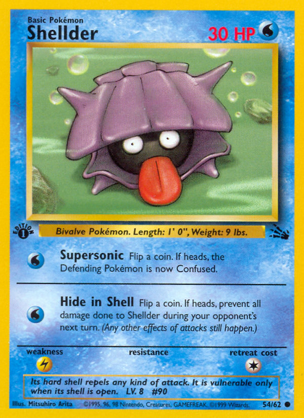 Shellder (54/62) [Fossil 1st Edition] | Mega City Incorporated