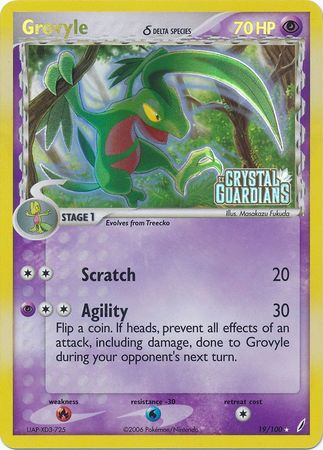 Grovyle (19/100) (Delta Species) (Stamped) [EX: Crystal Guardians] | Mega City Incorporated