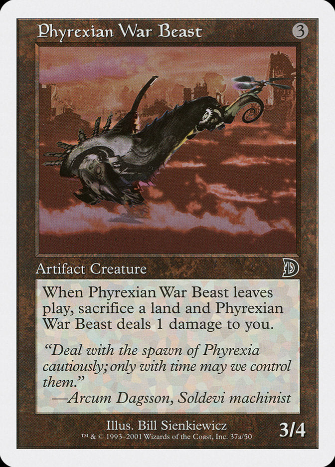 Phyrexian War Beast (Signature on Left) [Deckmasters] | Mega City Incorporated