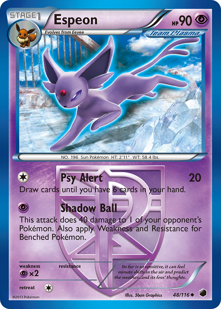 Espeon (48/116) [Black & White: Plasma Freeze] | Mega City Incorporated