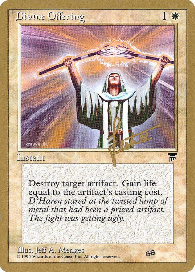 Divine Offering (Bertrand Lestree) (SB) [Pro Tour Collector Set] | Mega City Incorporated