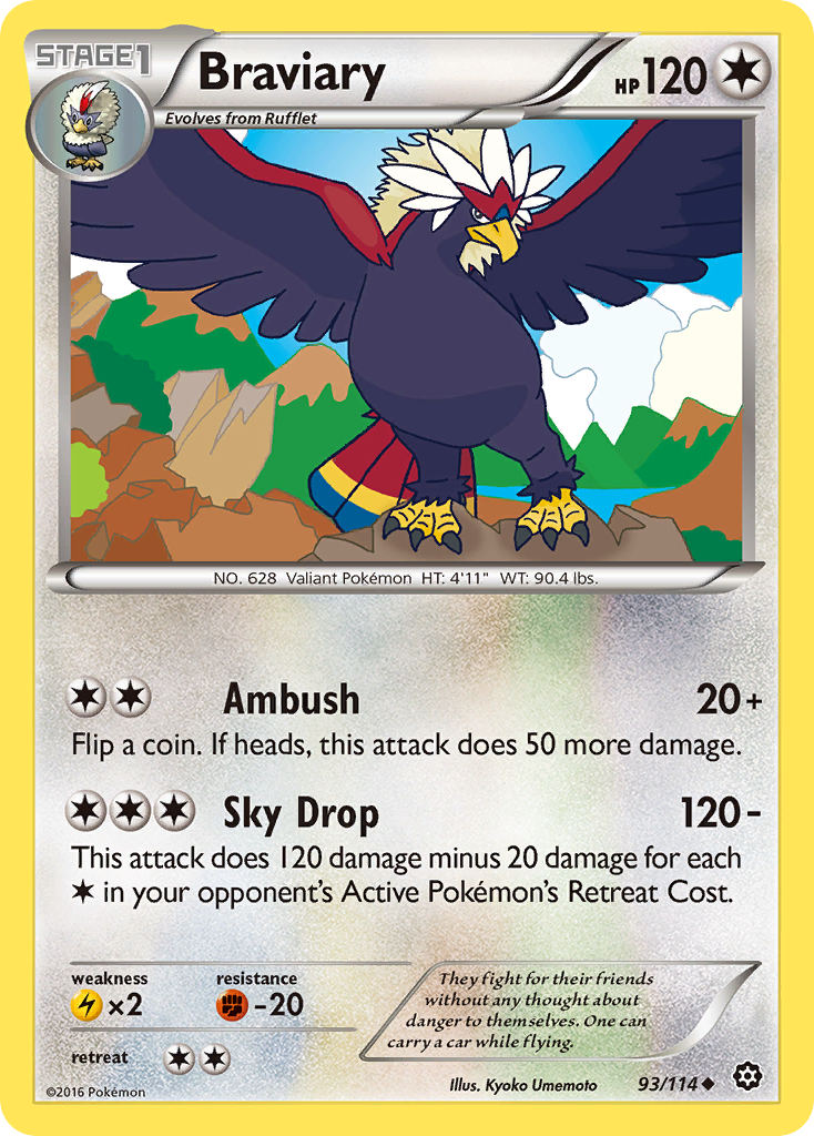 Braviary (93/114) [XY: Steam Siege] | Mega City Incorporated